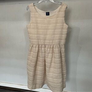 GAP Cream Kids Girls Casual Striped Sleeveless Dress Size M 8